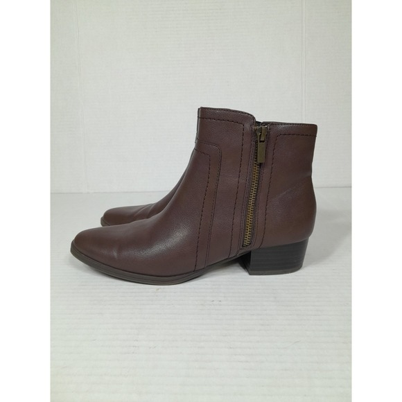 Aerosoles Double Cross Brown Ankle Boot Booties Women Sz 7.5 M - Picture 5 of 10